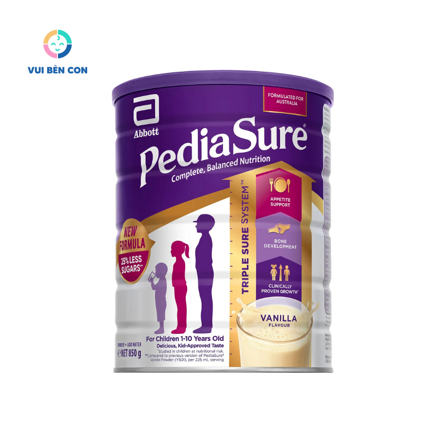 Sữa Pediasure Úc 850g mẫu mới (1-10 tuổi) (có tem phụ)