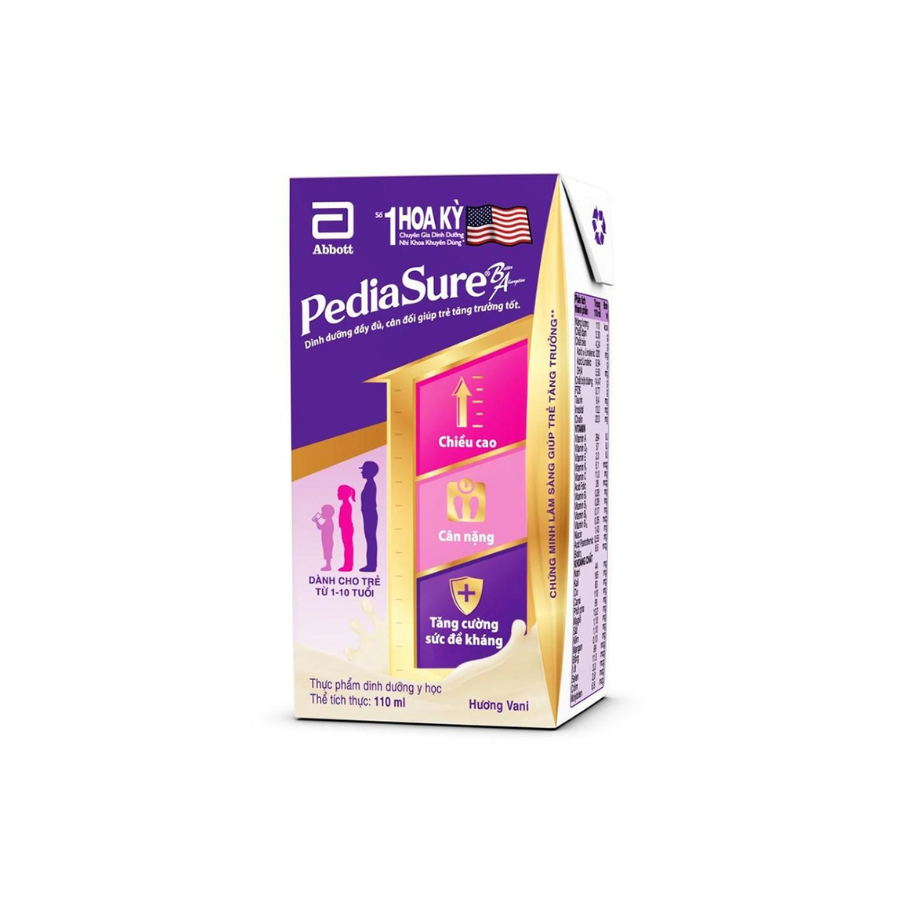 Sữa Pediasure nước hương Vani 110ml_vỉ 4 hộp