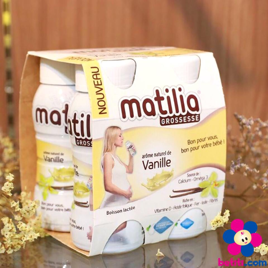 Sữa bầu matilia vị vani 1 lốc 4 lọ