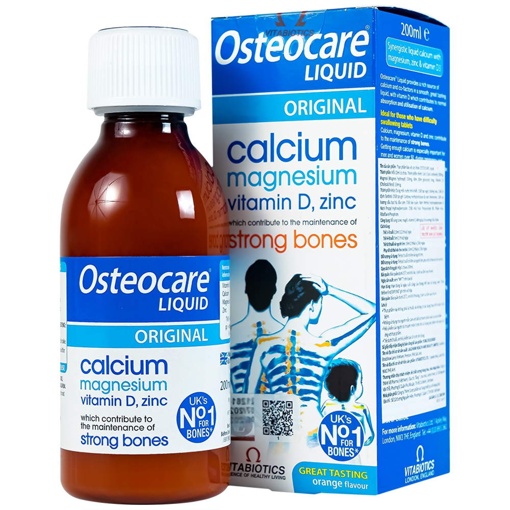 Canxi dạng nước Osteocare Liquid Original 200ml của Anh