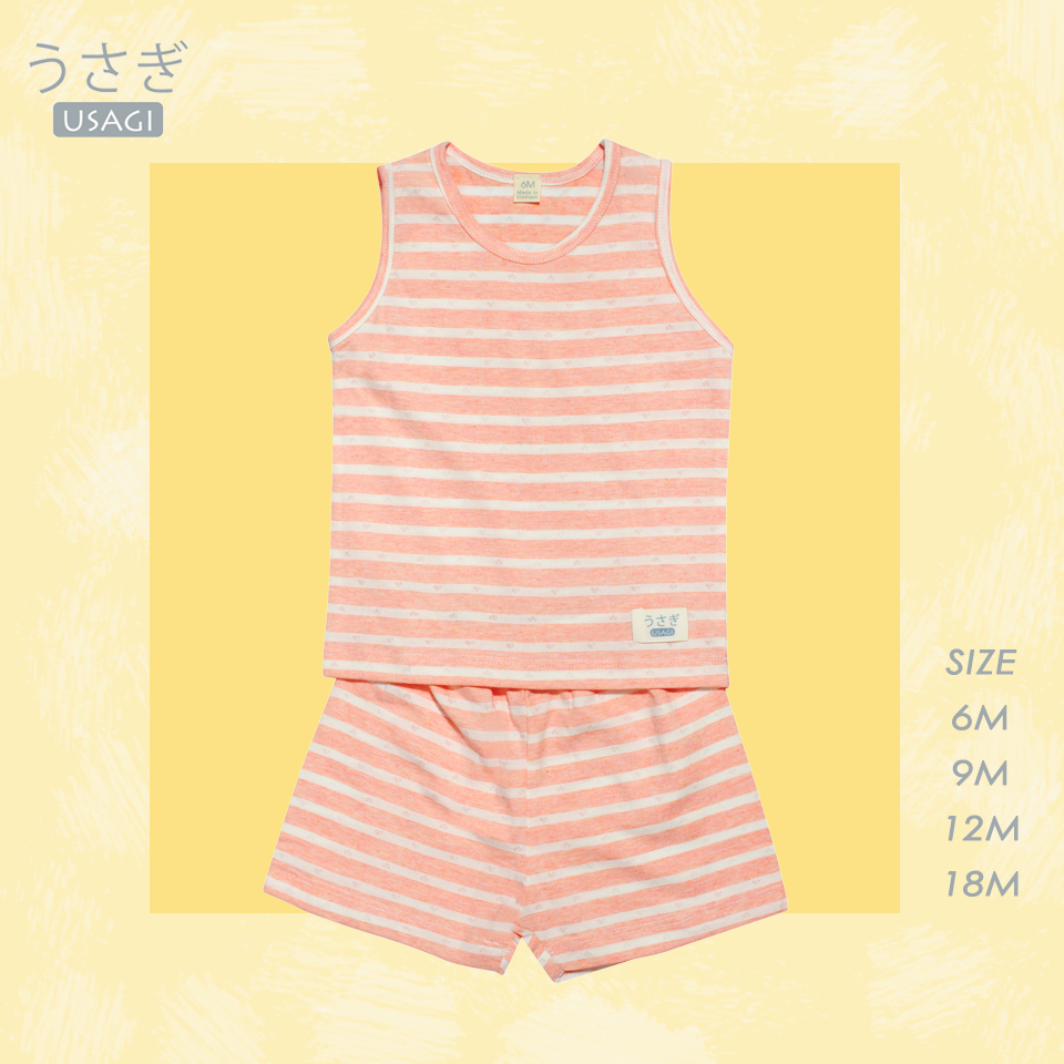 USAGI Bộ ba lỗ kẻ tim cam