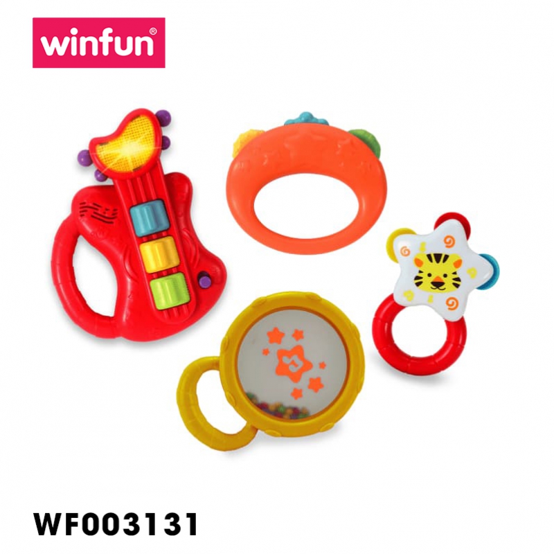 Bộ 3 xúc xắc và đàn Guita mini cầm tay phát nhạc Winfun 3131