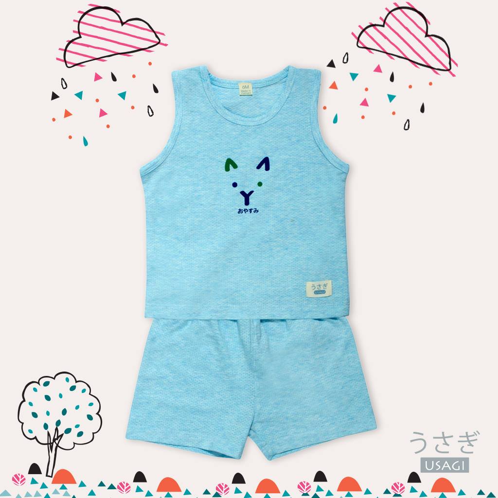 USAGI Bộ ba lỗ tròn xanh hình mèo