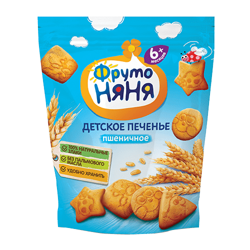 Bánh ăn dặm Fruto vị lúa mì cho bé từ 6M 120g