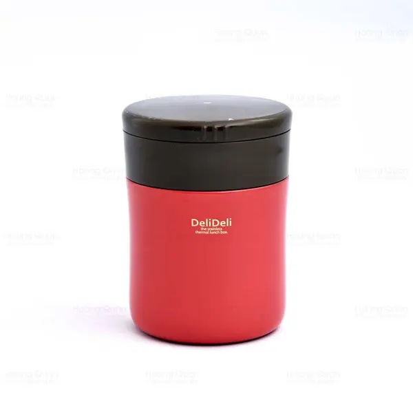 Bình ủ cháo kèm thìa Pearl Lilfe (400ml, màu đỏ)