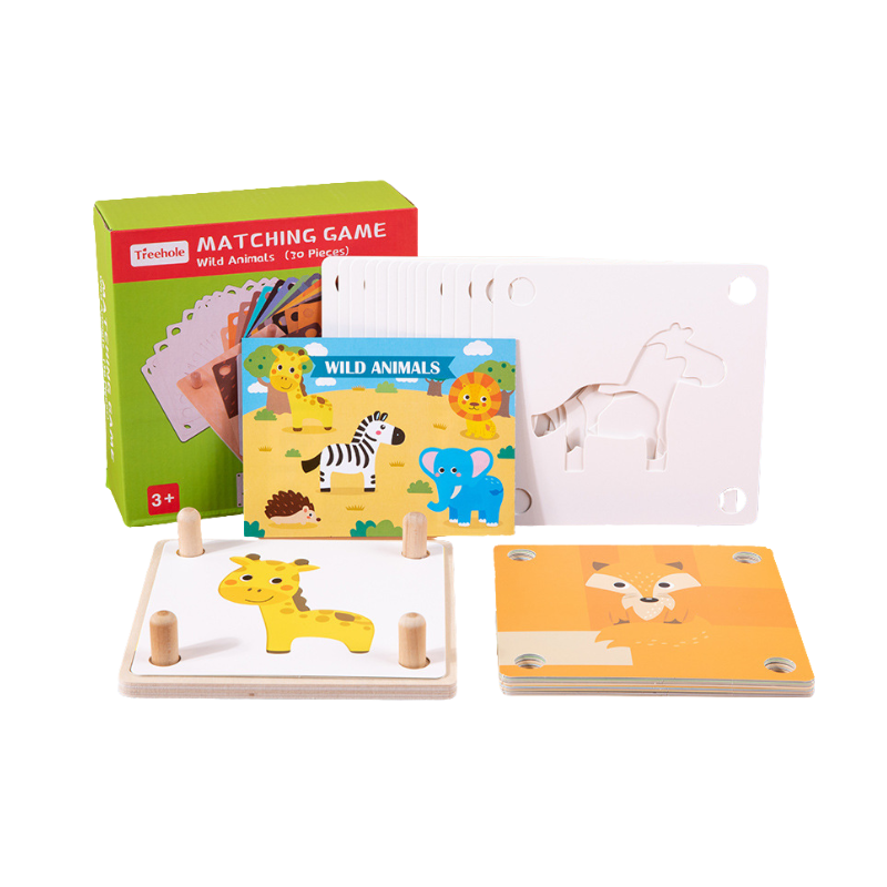 Bộ Đồ Chơi Gỗ Lắp Ráp Nhận Dạng Động Vật - Montessori Giáo Dục Sớm