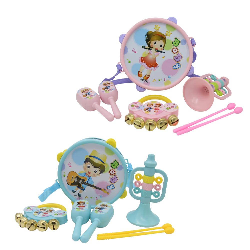 Bộ dụng cụ âm nhạc nhiều món cho bé ToysHouse màu Hồng