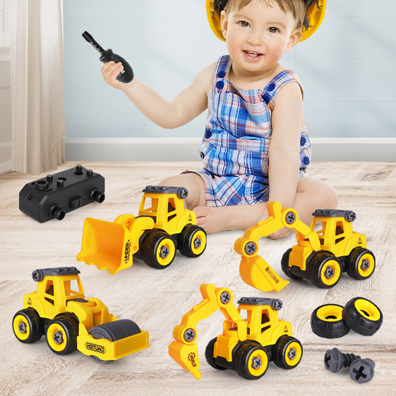 Túi 4 đồ chơi lắp ráp ô tô ( 6 mẫu)