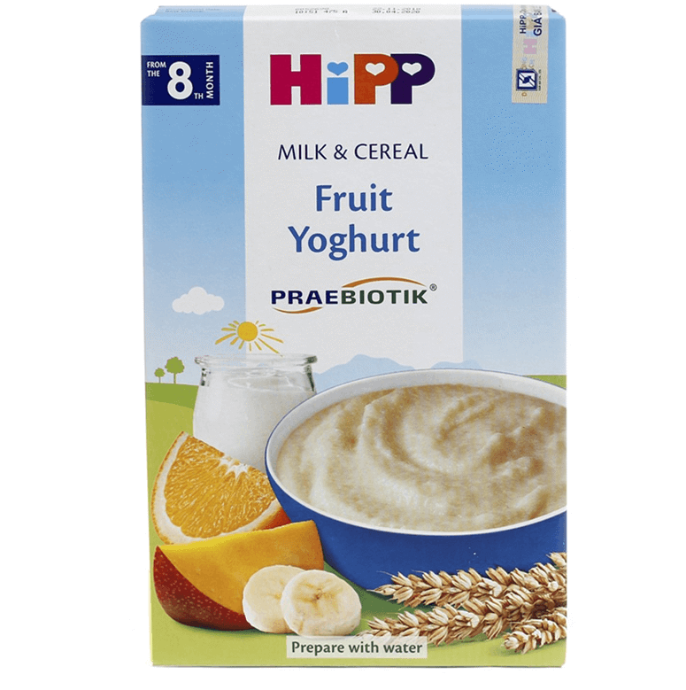 Bột sữa DD HiPP bổ sung Praebiotik - Hoa quả nhiệt đới, sữa chua 250g