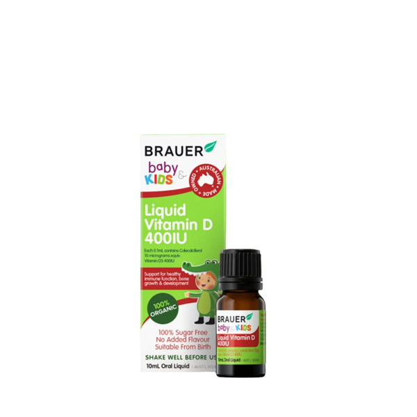 Brauer bổ sung vitamin D 400IU cho trẻ từ sơ sinh 10ml