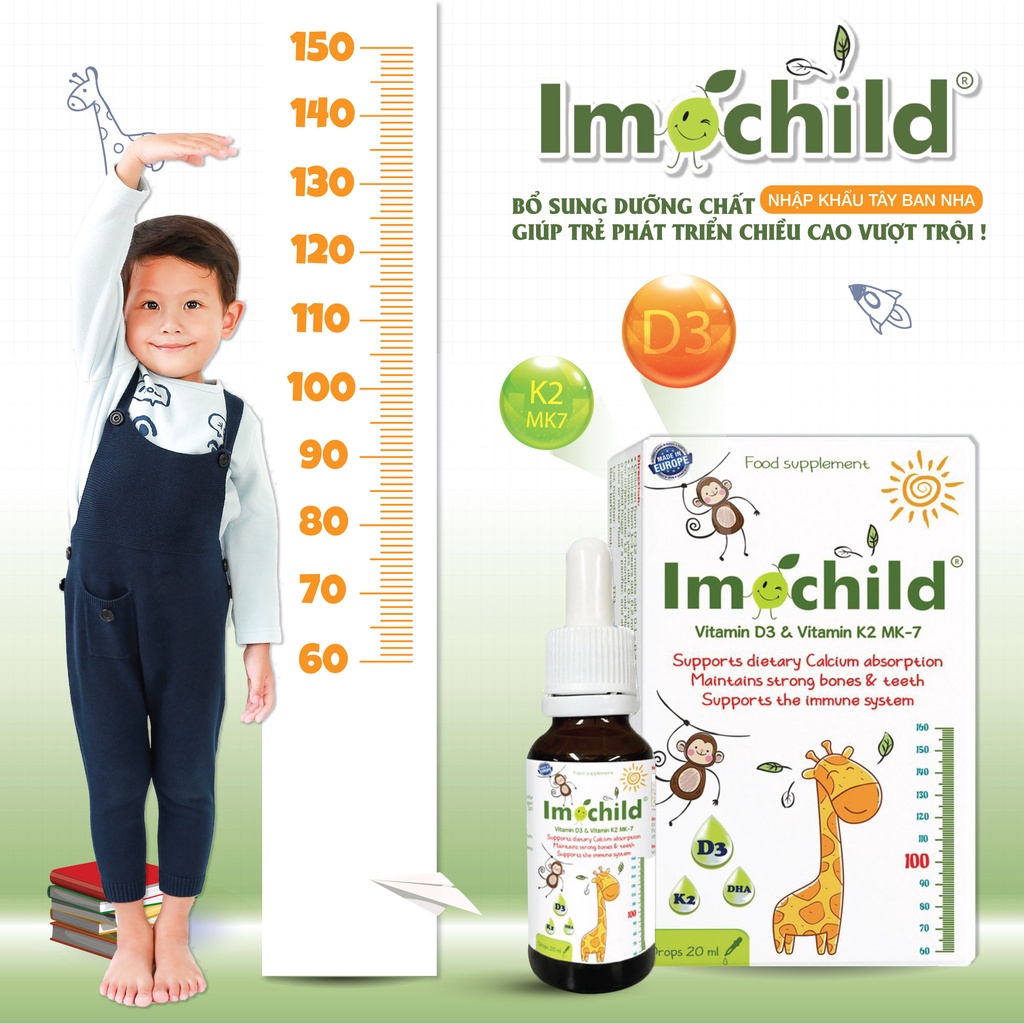 Imochild Vitamin D3 & Vitamin K2 MK7