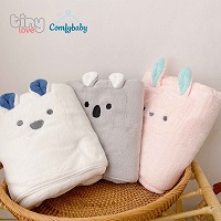 Khăn tắm TinyLove 100% Coral velvet siêu mềm, thấm hút nhanh, Size 70*140cm