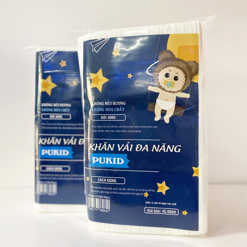 Khăn vải khô đa năng cao cấp Pukid ( 300g)