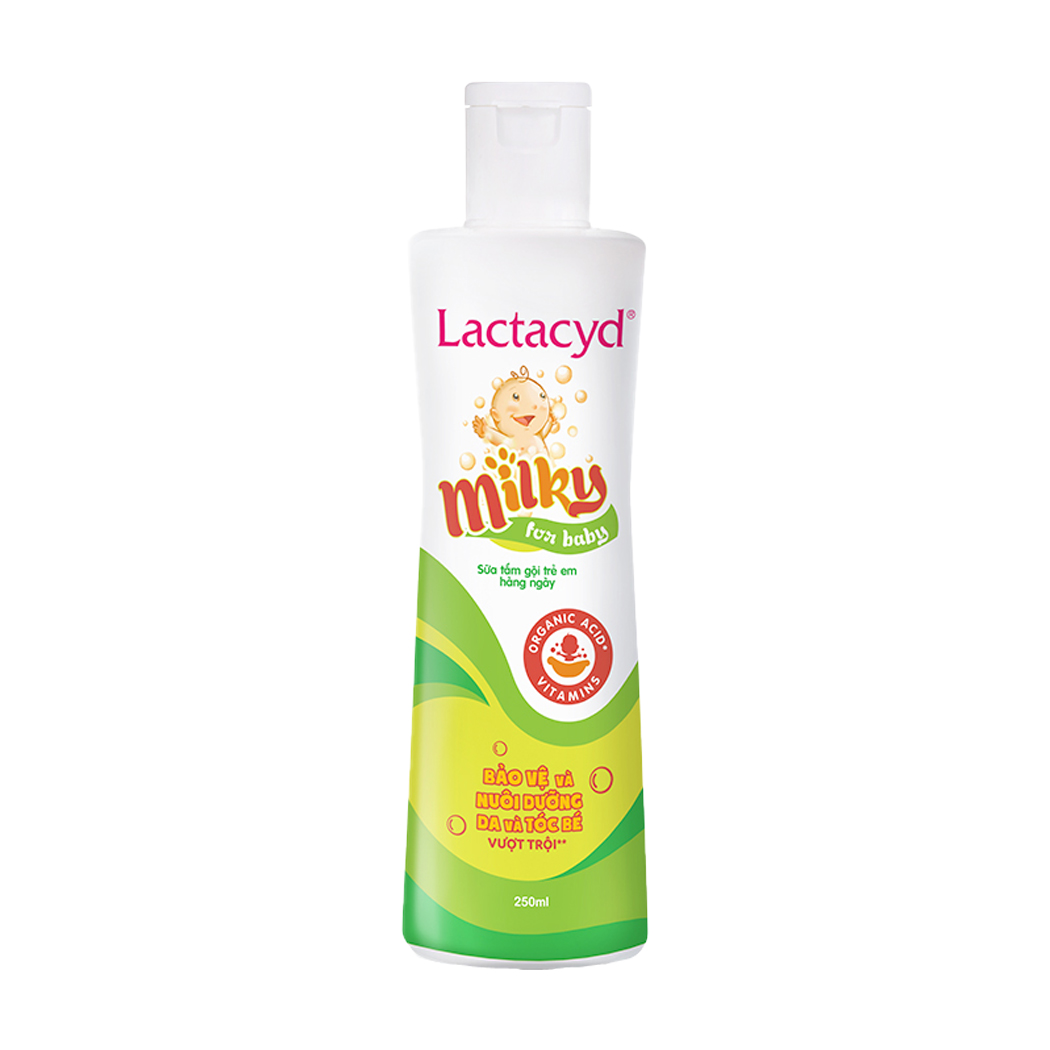 Lactacyd Milky - Sữa tắm gội trẻ em 250ml