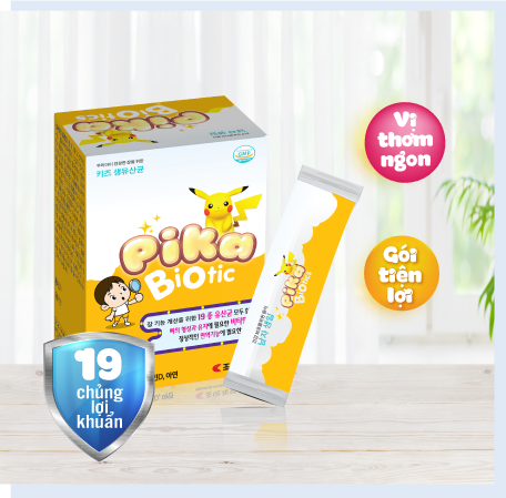 Men vi sinh Pikabiotic bổ sung lợi khuẩn ( hộp 30 gói x 2gr)