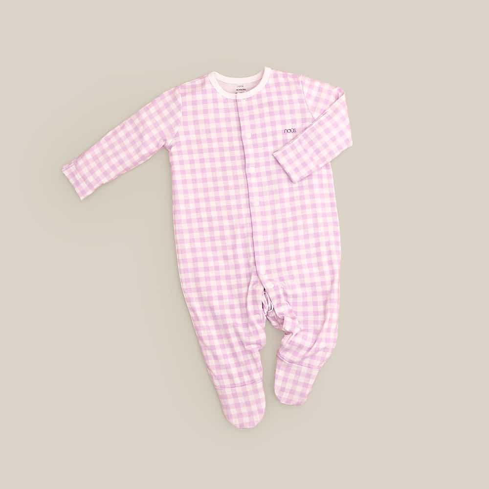 NOUS Body có tất tím kẻ ô vuông NB