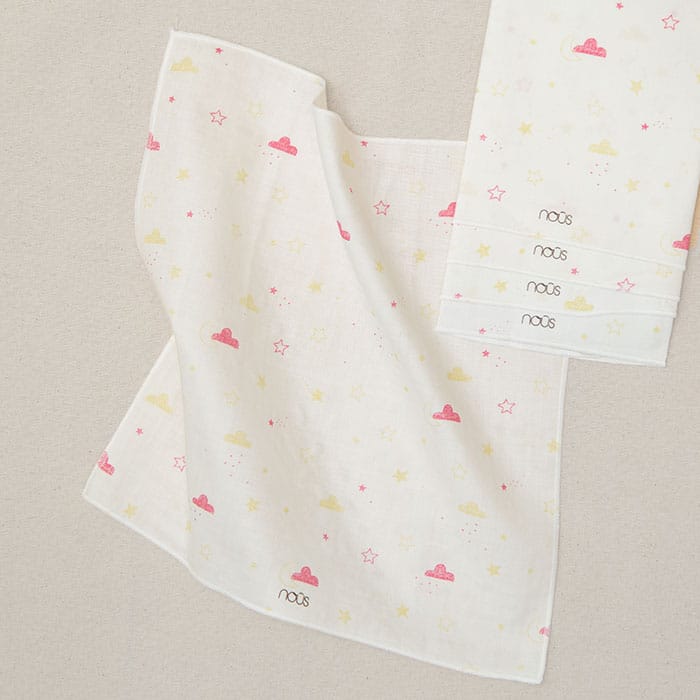 NOUS Set 5 khăn sữa mây trăng hồng