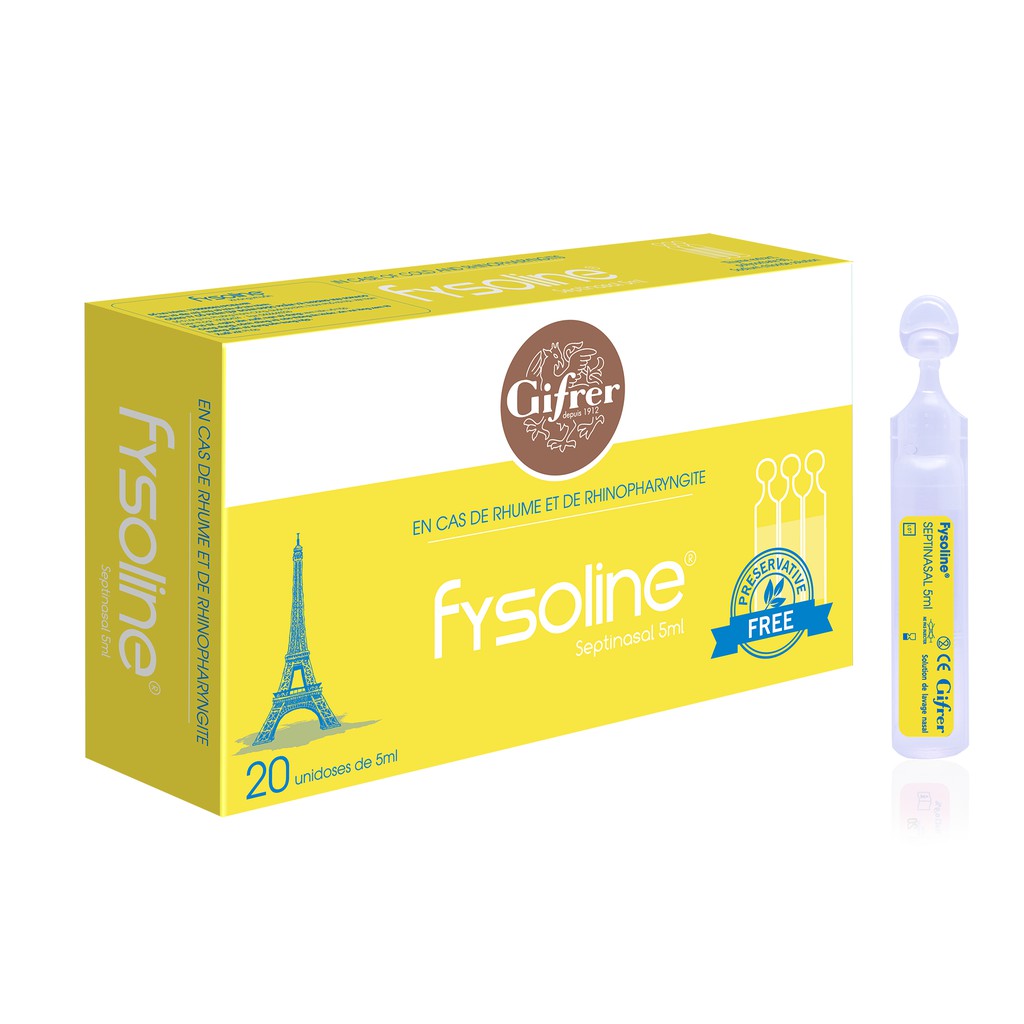 Nước muối kháng viêm Gifrer trị sổ mũi ( tuýp vàng) 10 ống