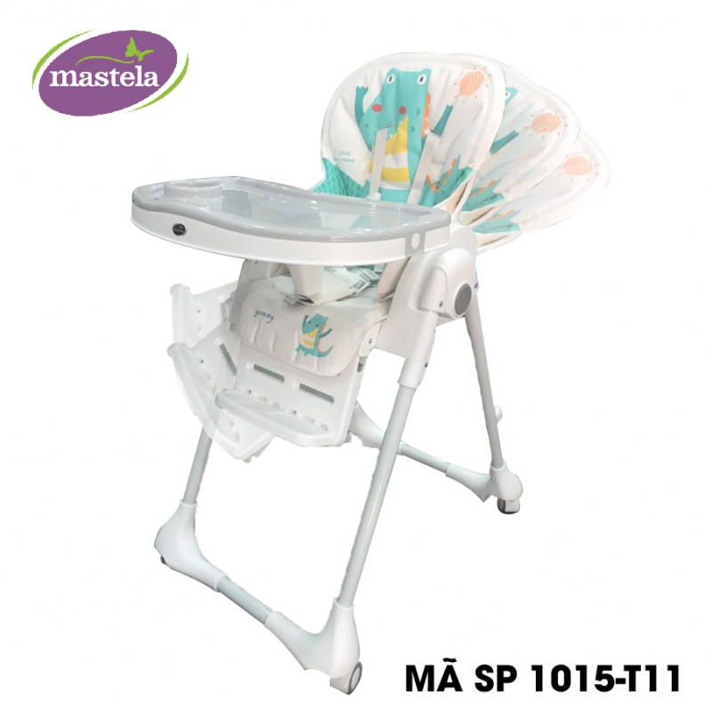Ghế ngồi ăn cao Mastela 0619-MSTL-1015-T11 màu ghi-khủng long