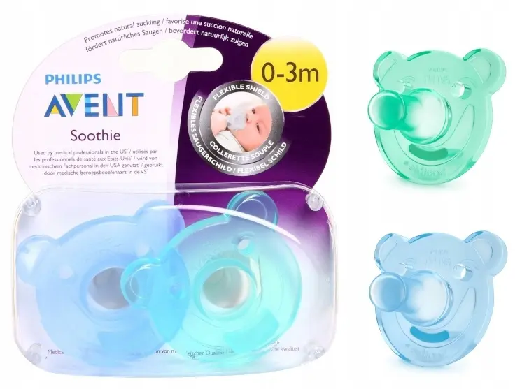 Ty giả Silicone Philips Avent cho trẻ từ 0-3 tháng (set đôi)
