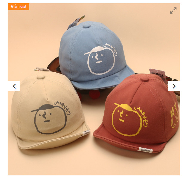 Mũ bóng chày bé trai phiên bản Hàn Quốc