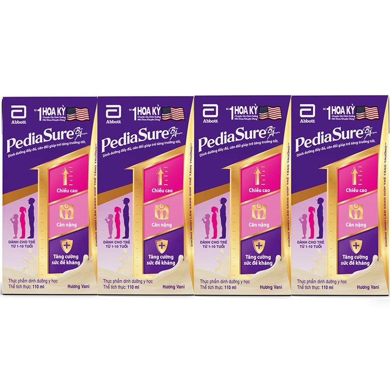 Set 3 vỉ sữa Pediasure nước hương Vani 110ml