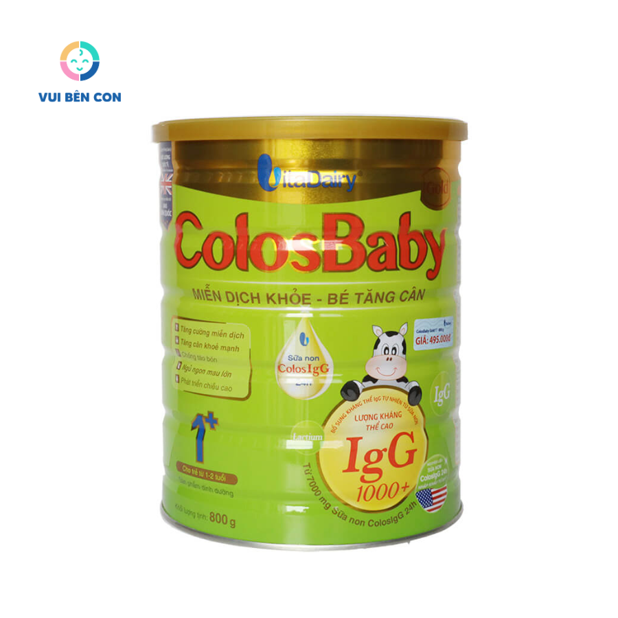 Sữa ColosBaby Gold 1+ 800g (Hệ Miễn Dịch Khỏe Bé Tăng Cân)