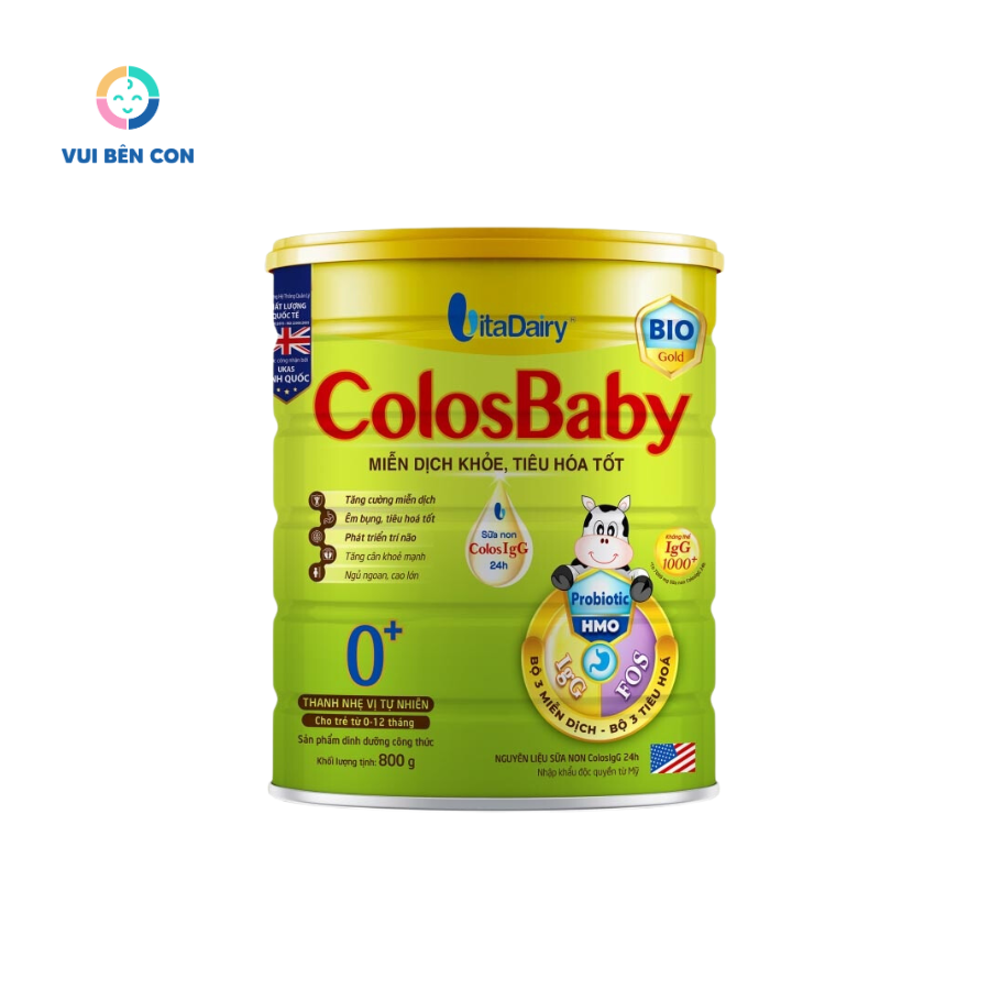 Sữa ColosBaby Gold O+ 800g (Hệ Miễn Dịch Khỏe Bé Tăng Cân)