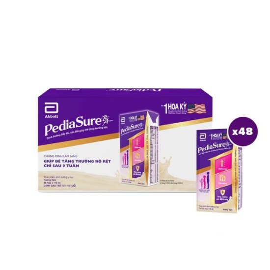 Sữa Pediasure nước hương Vani 110ml_thùng 48 hộp