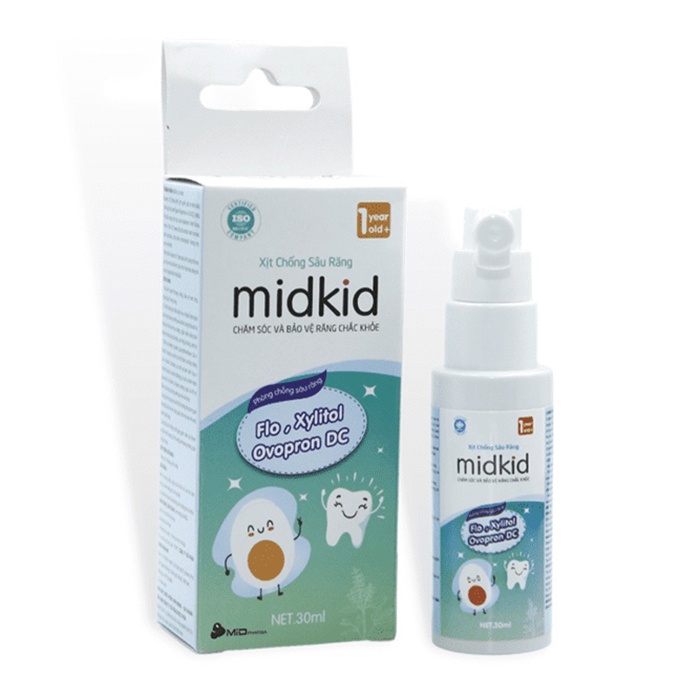 Xịt chống sâu răng Midkid màu xanh